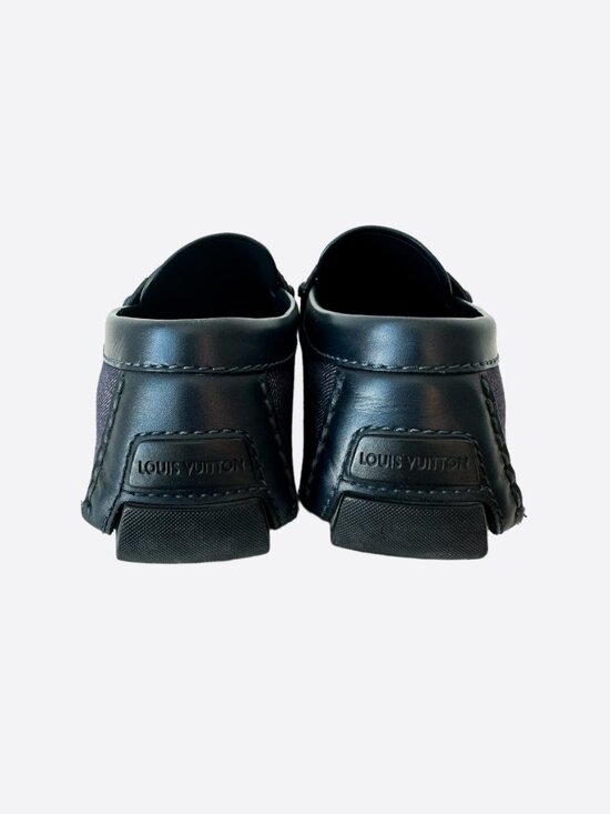 Louis Vuitton Navy Blue Logo Loafers main image 5